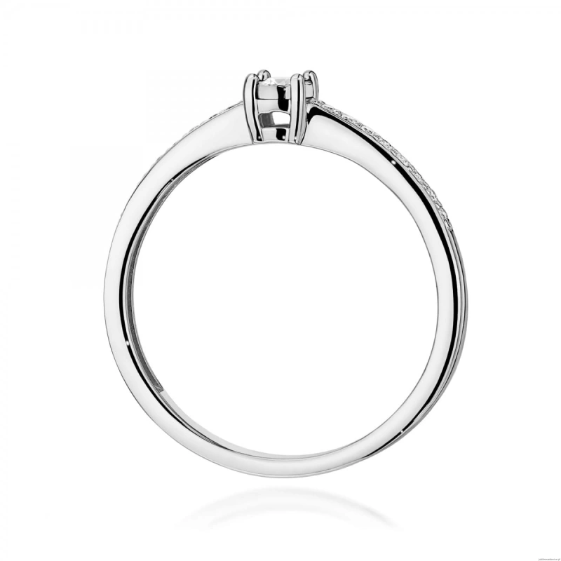 Pierścionek W0648 Diament 0,03ct białe złoto 375