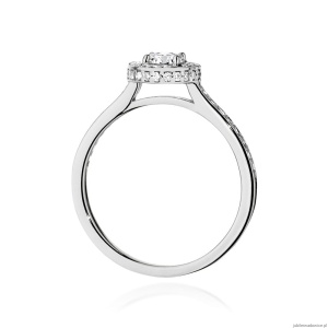 Pierścionek W0508 Diament Laboratoryjny 0,50ct białe złoto 375