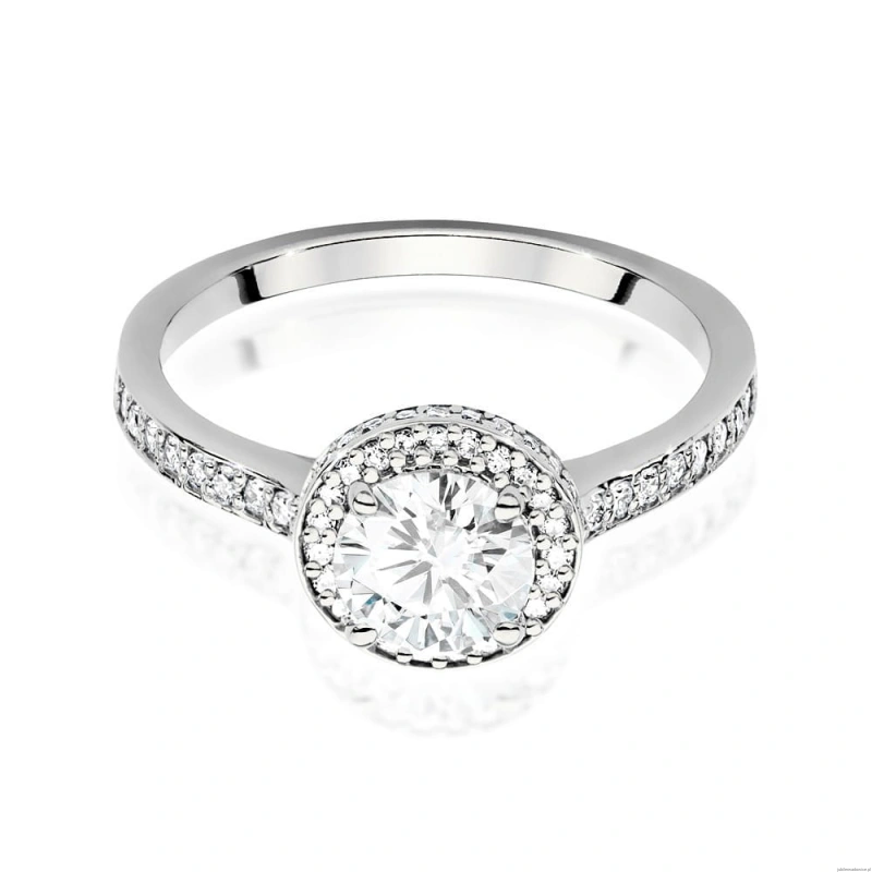 Pierścionek W0508 Diament Laboratoryjny 0,70ct białe złoto 375