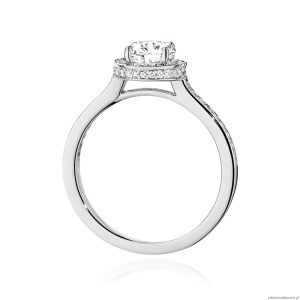 Pierścionek W0508 Diament Laboratoryjny 0,70ct białe złoto 375