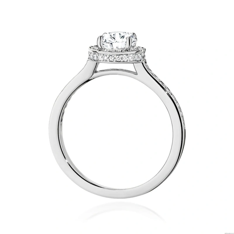 Pierścionek W0508 Diament Laboratoryjny 0,70ct białe złoto 375