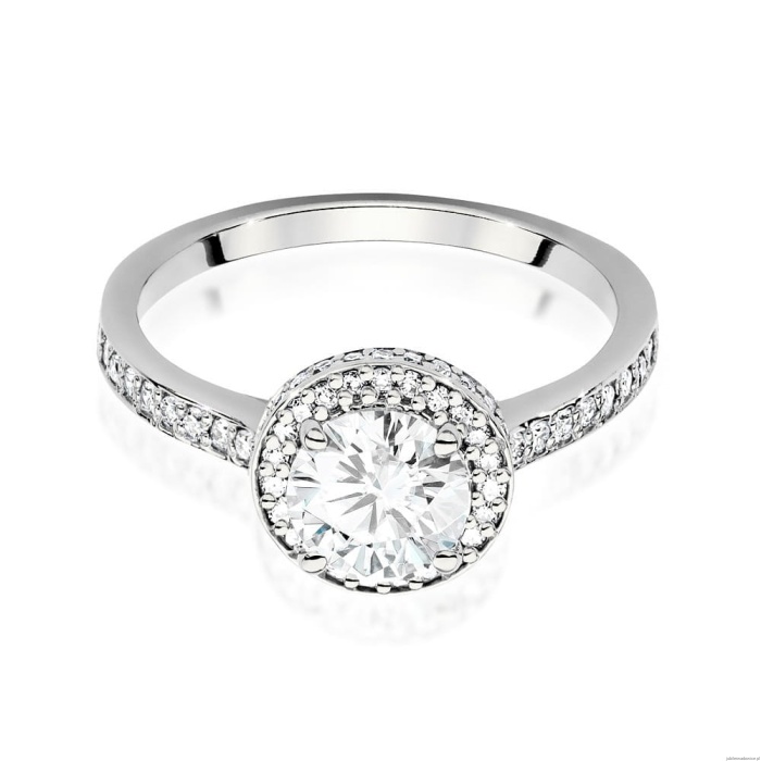 Pierścionek W0508 Diament Laboratoryjny 1,00ct białe złoto 375