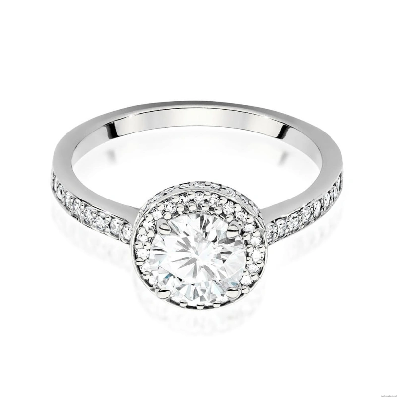 Pierścionek W0508 Diament Laboratoryjny 1,00ct białe złoto 375