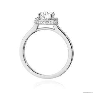 Pierścionek W0508 Diament Laboratoryjny 1,00ct białe złoto 375