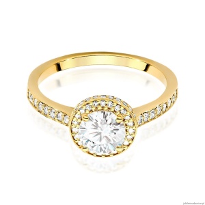 Pierścionek W0508 Diament Laboratoryjny 0,70ct żółte złoto 375