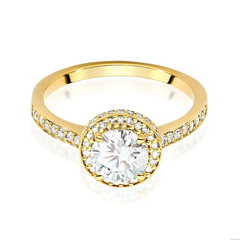 Pierścionek W0508 Diament Laboratoryjny 1,00ct żółte złoto 375