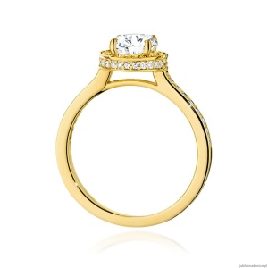 Pierścionek W0508 Diament Laboratoryjny 1,00ct żółte złoto 375