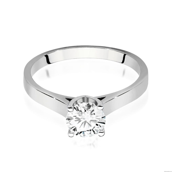 Pierścionek W0526 Diament Laboratoryjny 0,70ct białe złoto 375
