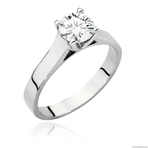 Pierścionek W0526 Diament Laboratoryjny 1,00ct białe złoto 375