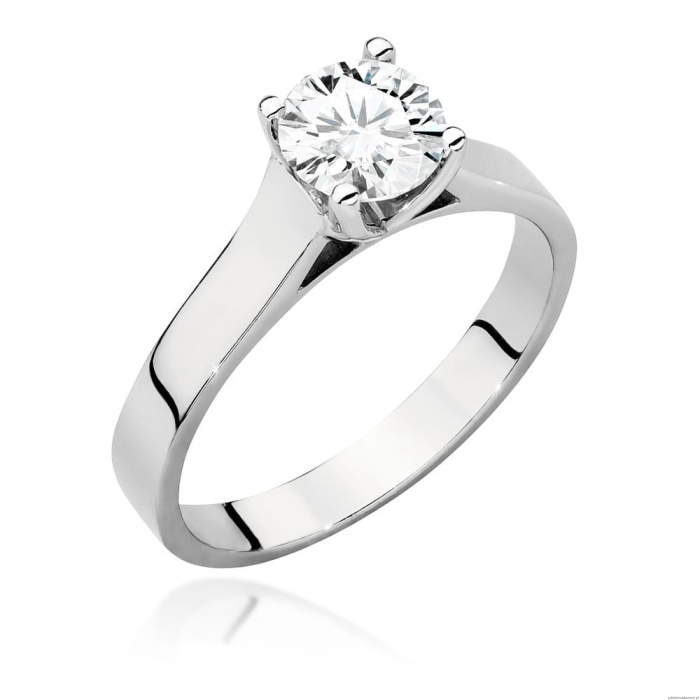 Pierścionek W0526 Diament Laboratoryjny 1,00ct białe złoto 375