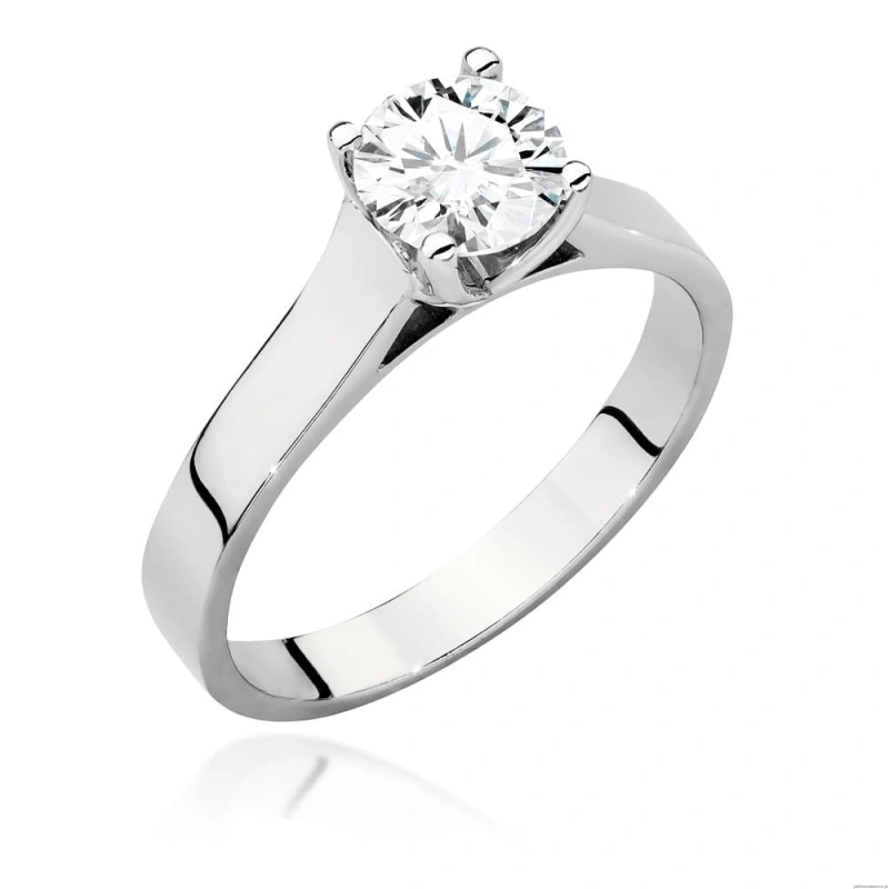 Pierścionek W0526 Diament Laboratoryjny 1,00ct białe złoto 375