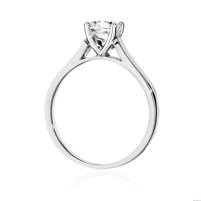 Pierścionek W0526 Diament Laboratoryjny 1,00ct białe złoto 375
