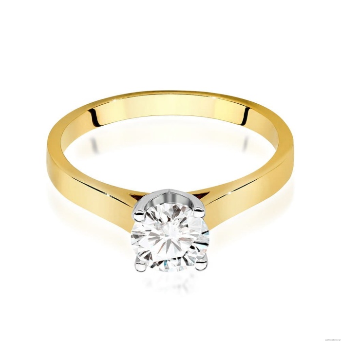 Pierścionek W0526 Diament Laboratoryjny 0,70ct żółte złoto 375