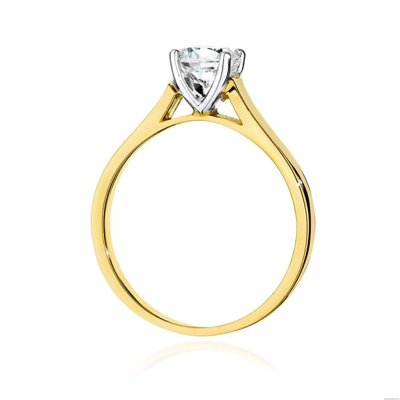 Pierścionek W0526 Diament Laboratoryjny 0,70ct żółte złoto 375