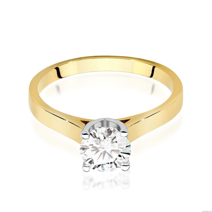 Pierścionek W0526 Diament Laboratoryjny 1,00ct żółte złoto 375