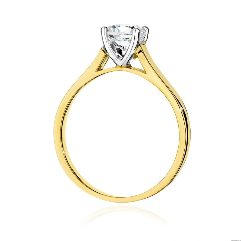 Pierścionek W0526 Diament Laboratoryjny 1,00ct żółte złoto 375