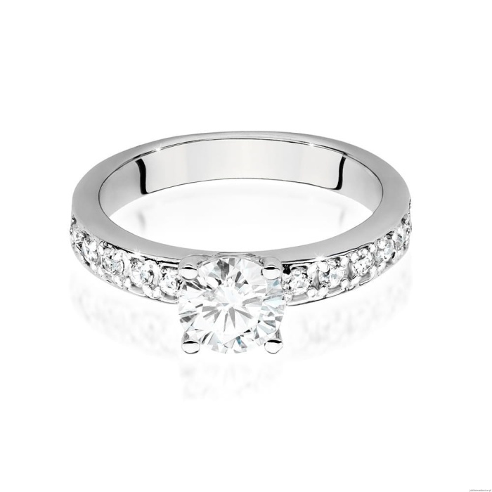Pierścionek W0534 Diament Laboratoryjny 0,70ct białe złoto 375