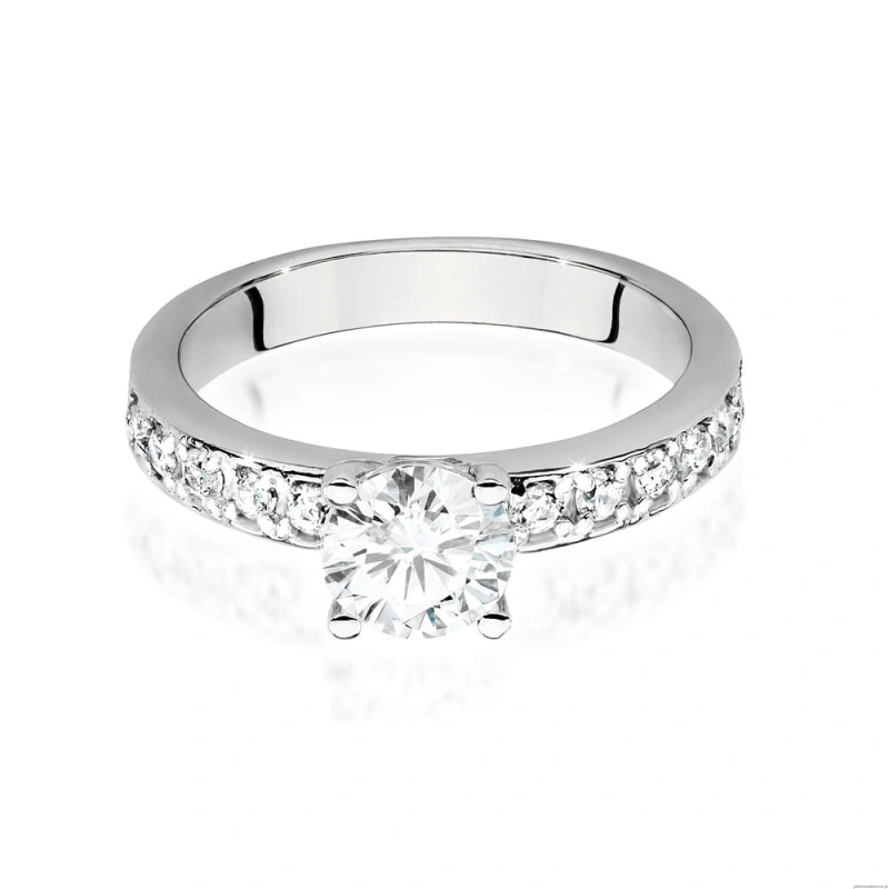 Pierścionek W0534 Diament Laboratoryjny 0,70ct białe złoto 375
