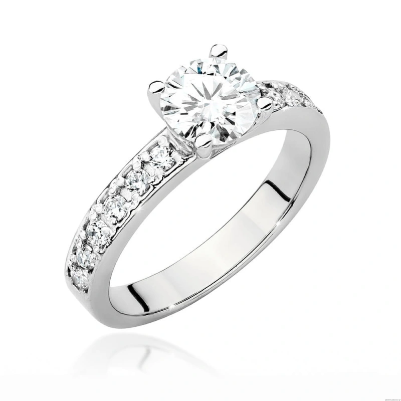 Pierścionek W0534 Diament Laboratoryjny 1,00ct białe złoto 375