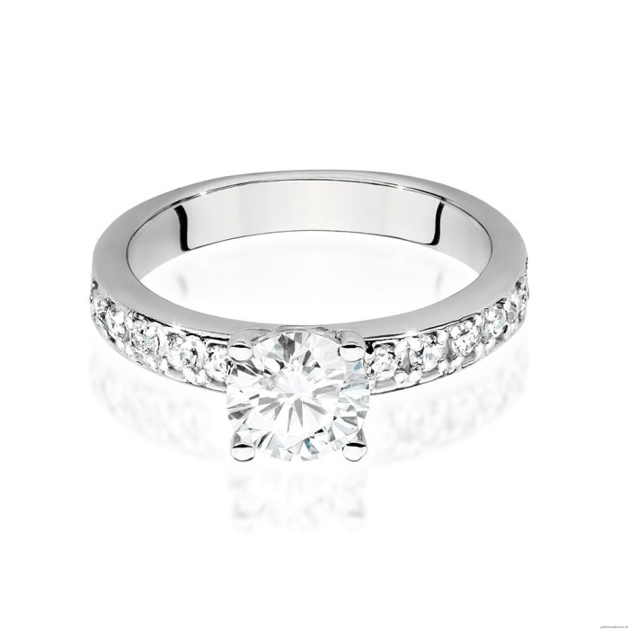 Pierścionek W0534 Diament Laboratoryjny 1,00ct białe złoto 375