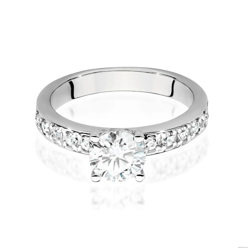 Pierścionek W0534 Diament Laboratoryjny 1,00ct białe złoto 375
