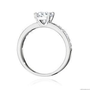 Pierścionek W0534 Diament Laboratoryjny 1,00ct białe złoto 375