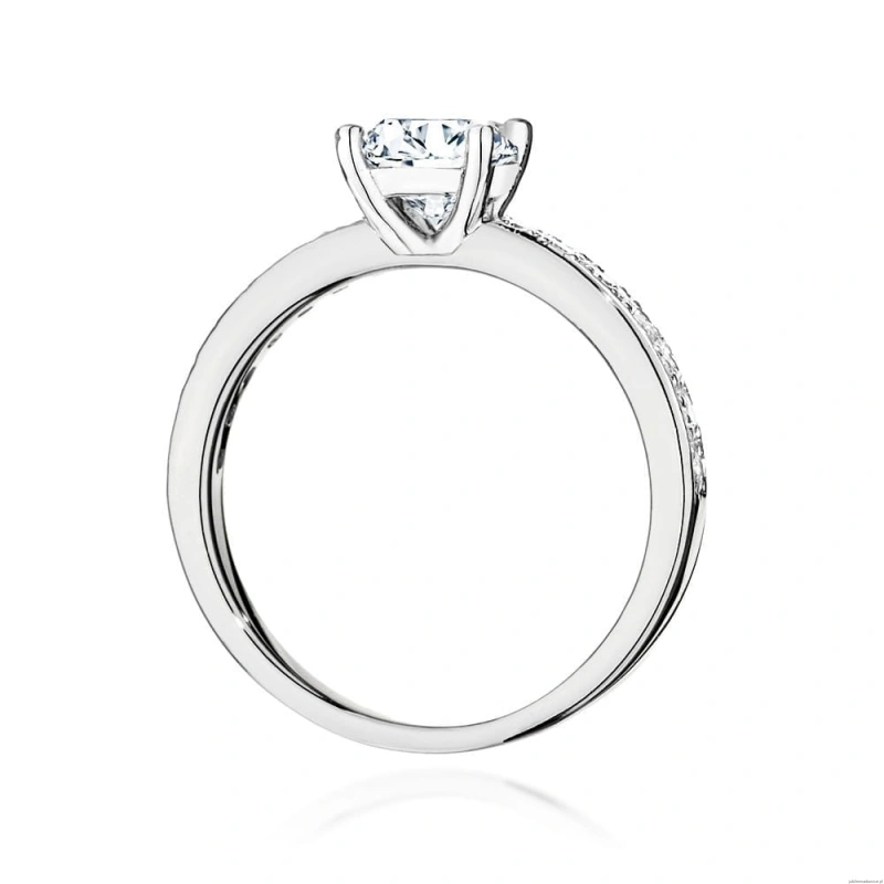 Pierścionek W0534 Diament Laboratoryjny 1,00ct białe złoto 375