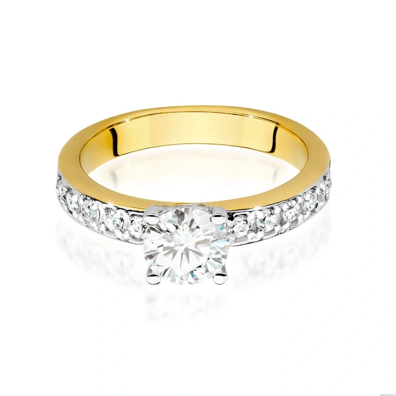 Pierścionek W0534 Diament Laboratoryjny 0,70ct żółte złoto 375