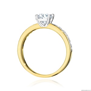 Pierścionek W0534 Diament Laboratoryjny 0,70ct żółte złoto 375