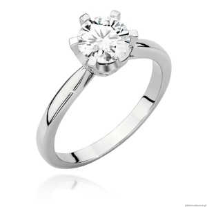Pierścionek W0539 Diament Laboratoryjny 1,00ct białe złoto 375