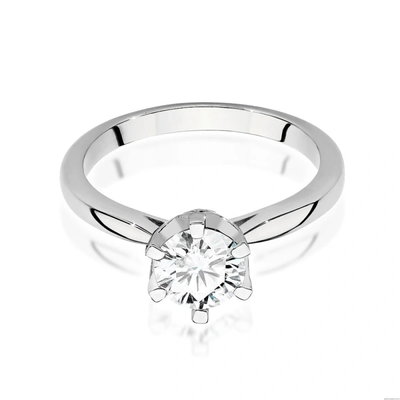 Pierścionek W0539 Diament Laboratoryjny 1,00ct białe złoto 375