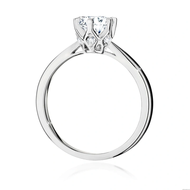 Pierścionek W0539 Diament Laboratoryjny 1,00ct białe złoto 375