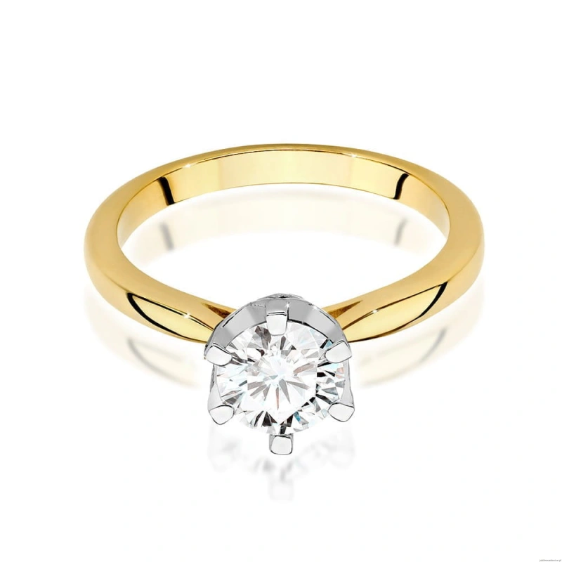 Pierścionek W0539 Diament Laboratoryjny 1,00ct żółte złoto 375