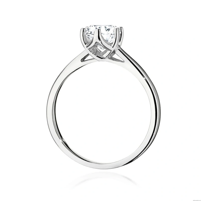 Pierścionek W0540 Diament Laboratoryjny 1,00ct białe złoto 375
