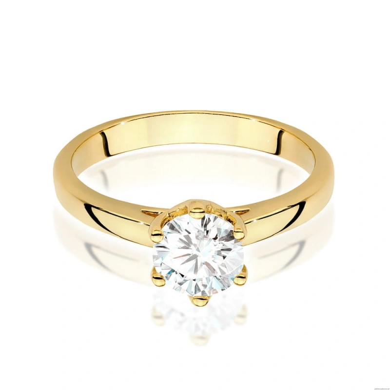 Pierścionek W0540 Diament Laboratoryjny 1,00ct żółte złoto 375