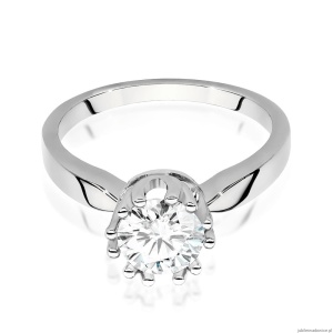 Pierścionek W0541 Diament Laboratoryjny 1,00ct białe złoto 375