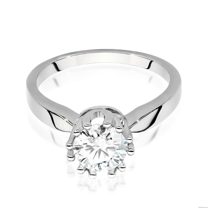 Pierścionek W0541 Diament Laboratoryjny 1,00ct białe złoto 375