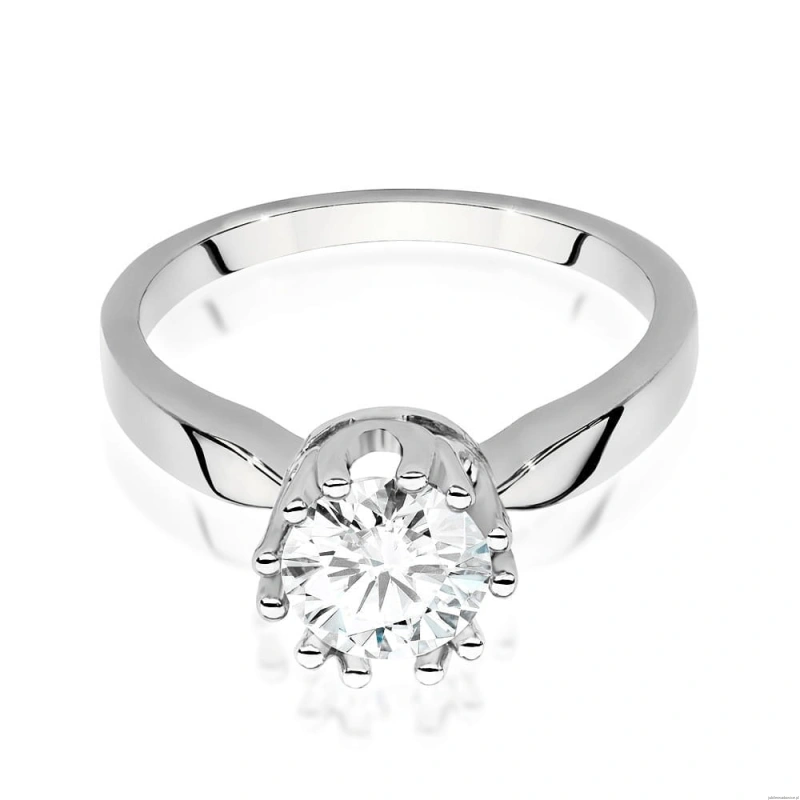 Pierścionek W0541 Diament Laboratoryjny 1,00ct białe złoto 375