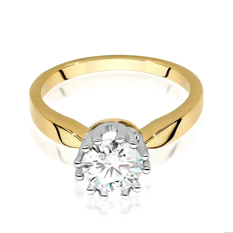 Pierścionek W0541 Diament Laboratoryjny 1,00ct żółte złoto 375