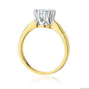 Pierścionek W0541 Diament Laboratoryjny 1,00ct żółte złoto 375