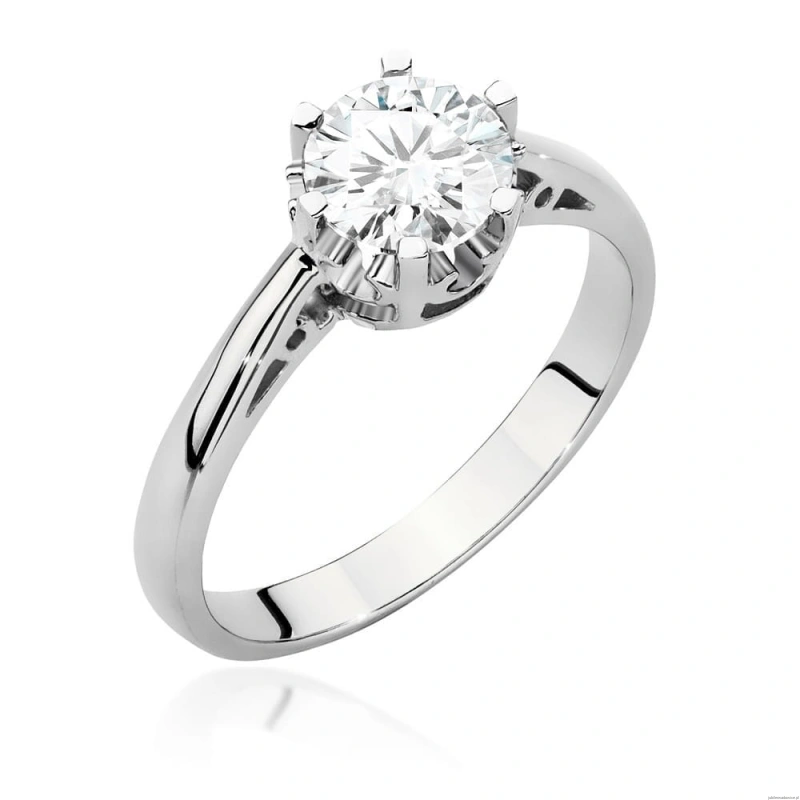 Pierścionek W0542 Diament Laboratoryjny 1,00ct białe złoto 375