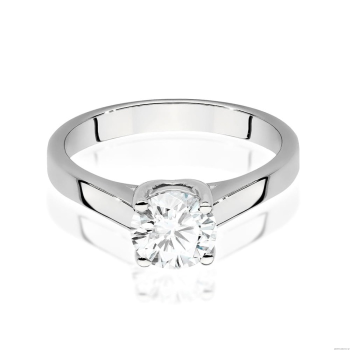 Pierścionek W0544 Diament Laboratoryjny 1,00ct białe złoto 375