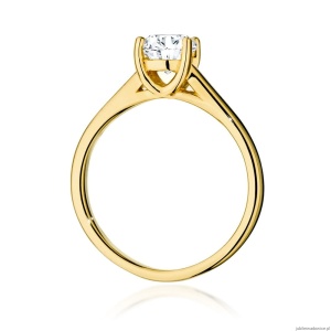 Pierścionek W0544 Diament Laboratoryjny 1,00ct żółte złoto 375