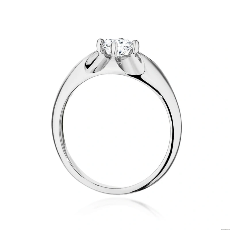 Pierścionek W0545 Diament Laboratoryjny 0,40ct białe złoto 375