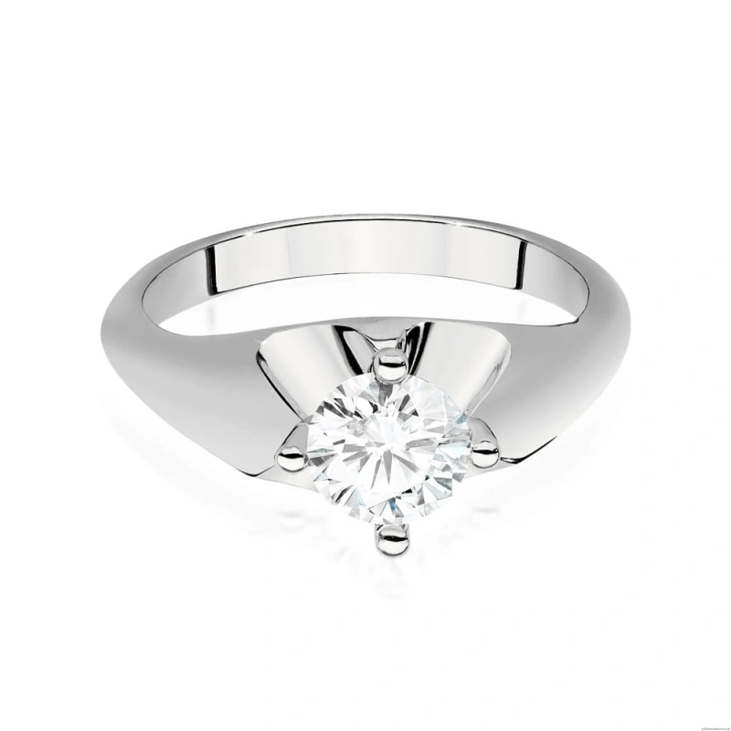Pierścionek W0545 Diament Laboratoryjny 0,70ct białe złoto 375