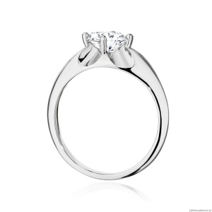 Pierścionek W0545 Diament Laboratoryjny 0,70ct białe złoto 375