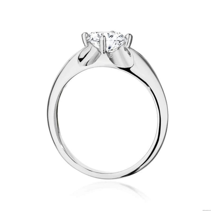 Pierścionek W0545 Diament Laboratoryjny 0,70ct białe złoto 375