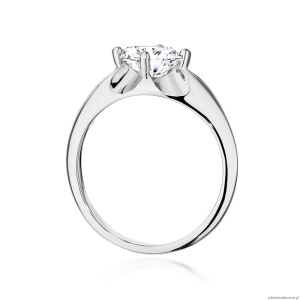 Pierścionek W0545 Diament Laboratoryjny 1,00ct białe złoto 375