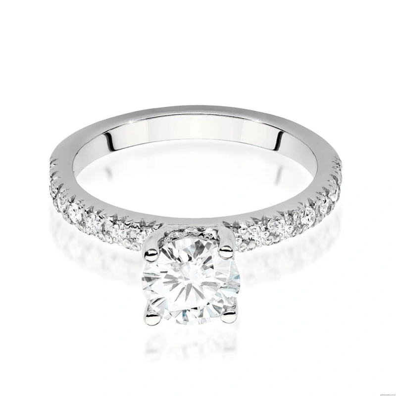 Pierścionek W0546 Diament Laboratoryjny 1,00ct białe złoto 375