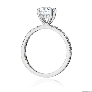 Pierścionek W0546 Diament Laboratoryjny 1,00ct białe złoto 375